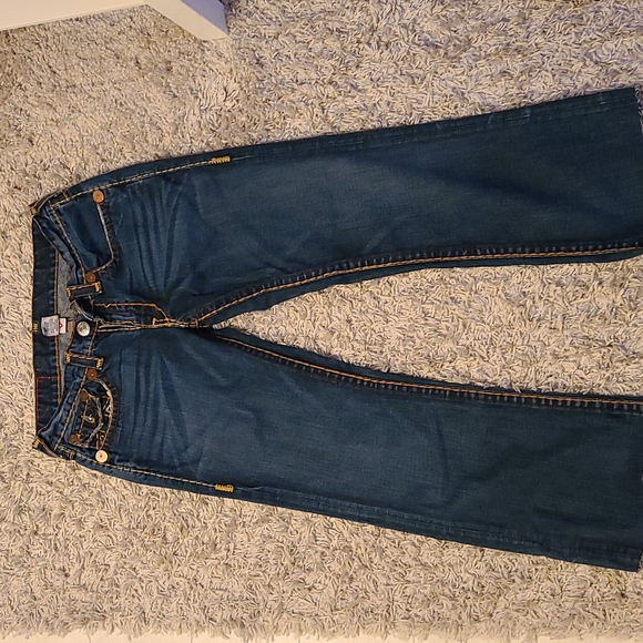 True religion dark blue jeans size 34 x 29.5 - Picture 4 of 13